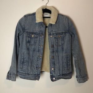 Old Navy l Light Blue Jean & Sherpa Jacket